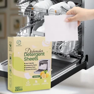 Professional OEM ODM Solid Shape Kitchen Cleaning Dishwasher Detergent Tablets Disposable Dishwashing Sheets