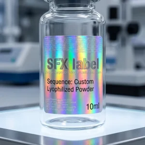 Professional Pharmaceutical Holographic Labels for 3ml 5ml 10ml Vials Rainbow Iridescent Security Sticker UV Printing Available