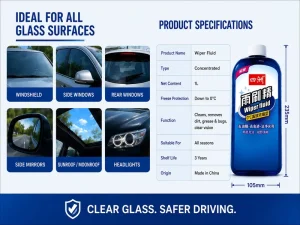 Professional SIZHOU Brand Windshield Screen Cleaner Ready to Use 1L Glass Wash for Car Windows & Mirrors 3 Year Expiration