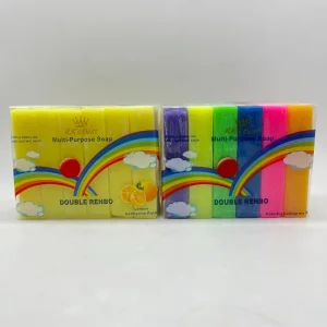 Professional Soap Factory Solid Eco Friendly Rainbow Lemon Scented Rich Foam 6x90g 6 Pack Laundry Soap for Clothes Stain Removal