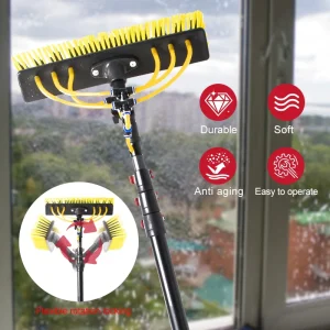 Professional Solar Panel Cleaning Tools with 100% Carbon Fiber Water Fed Pole