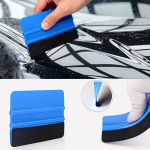 Professional Square Felt Edge PP Squeegee Scraper for Car Vinyl Wrap PPF Installation Window Tint Tool Durable Film Safe