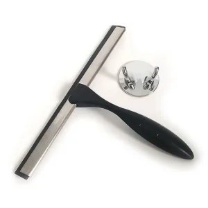 Professional Stainless Steel Squeegee 12-Inch Wide Blade for Streakless Shower Doors