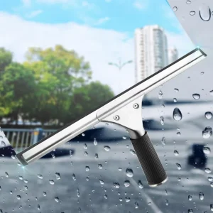 Professional Stainless Steel Window Squeegee with Replacement Rubber for Glass Cleaning Scraper Car Window Washing Squeegee