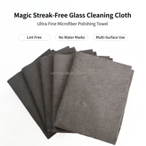 Professional Streak-Free Glass Cleaning Towel No-Watermark Cloth for Mirrors Lint-Free Polishing Rag