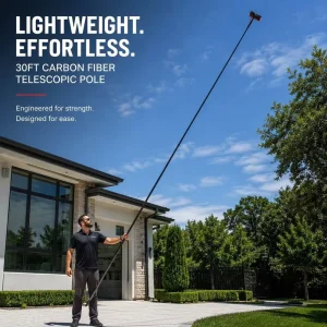 Professional Telescopic Water Fed Pole Carbon Fibre Rigid Carbon Fiber Telescopic Pole Window Cleaning