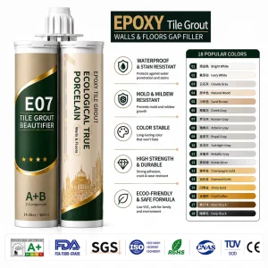 Professional Waterproof Tile Joint Treatment Epoxy Grout Anti Dirt Decorative Sealant for Modern Construction Kitchen Walls