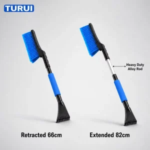 Professional Winter Car Ice Scraper and Snow Brush with Ergonomic Foam Grip Extendable Automotive Glass Frost Removal Tools