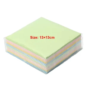 Promotional Microfiber Lens Screen Glasses Cleaning Cloth Soft Zigzag Edge Rectangle Pattern Eyeglasses Care