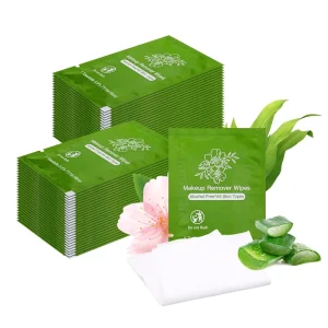 Promotional Portable Feminine Facial Makeup Remover Quick Wipes Single Pack Cleansing Tissues for Cleaning