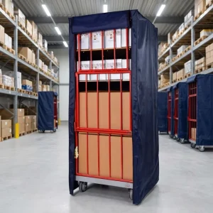 Protective Washable Thick Warehouse Roll Cage Trolley Storage Wire Linen Cart Covers Washable