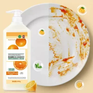 Pure Natural Fruit & Vegetable Dishwashing Liquid Gentle Formula with Hand Protection Residue Free for Household Use