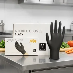 Pure Nitrile Gloves 3.0g 3.5g Heavy-Weight Blue Black Household Kitchen Gloves
