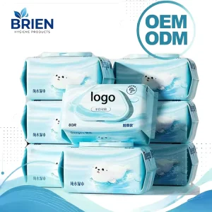 Pure Water Disposable Wet Wipes Individually Packed Unscented Gentle Cleaning Wipes Custom Logo Factory Supply