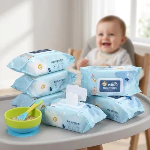 Pure Water Hypoallergenic Baby Wet Wipes Disposable Soft Hand & Mouth Cleansing Tissues for Infant Newborn Family OEM Supply
