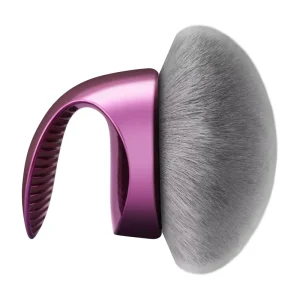 Purple Tanning Brush with Plastic Handle and Synthetic Hair Bristles for Neck Application