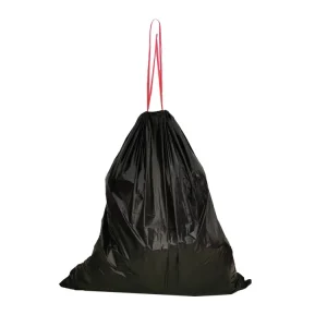 Quality Household Black Drawstring Plastic Garbage Bag Pe Refuse Sack Draw String Garbage Trash Bag on Roll with Drawstring
