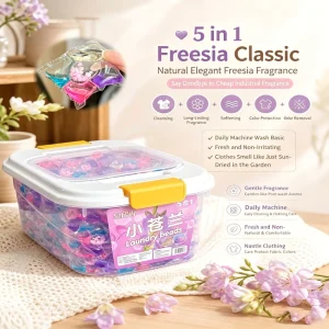 Quan Liuxiang Xiao Canglan 5 in 1 Laundry Gel Beads 300 Large Capacity Microcapsules Lock Fragrance Long Lasting Fragrance
