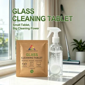 Quick-Dissolve Glass Cleaner Tablets for Any Glass Surface