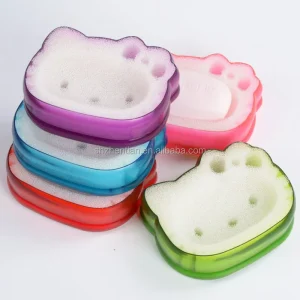 Quick-Drain Mesh Soap Dish Sponge with High Water Absorption for Bathroom and Kitchen