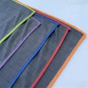 Quick Dry Carbon Fiber Microfiber Car Cleaning Towel 400gsm Eco Friendly Glass Cloth