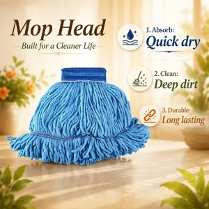 Quick-Dry Heavy-Duty Double-Fiber Mop Refill for Restaurant and Hospital Cleaning