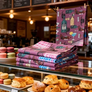 Quick-Dry Microfiber Rectangle Kitchen Tea Towel Patterned Absorbent Machine Washable for Dish and Glass Drying