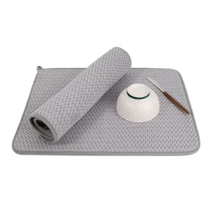 Quick Dry Soft Anti Slip Bowl Household Kitchen Washable Drying Mat Custom Microfiber Dish Dry Mat