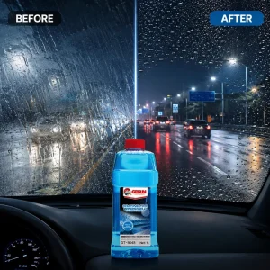 Rain-Repellent Windshield Washer Fluid and Coating Spray, Ready to Use, Water Beading, Night Vision Enhancement