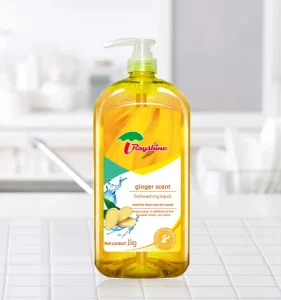 Rayshine Eco friendly Kitchen Cleaning Supply Ginger Fragrance Liquid Detergent for Dish Fruit Washing Detergent Bulk 1 kg