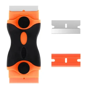 Razor Blades Scraper Squeegee with Plastic Handle for Window Tint Decal Labels Sticker Removal Glass Wrapping Tool