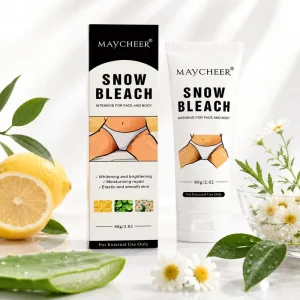 Ready Stock Snow Bleach Whitening Brightening Moisturizing Smooth Skin Price Bulk Supply OEM Face Body Whitening Cream
