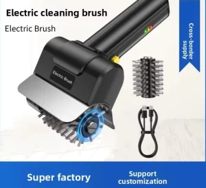 Rechargeable Cordless Electric Grill Brush Power BBQ Cleaner Rotating Stainless Steel Scrubber Heavy Duty Food Grade OEM