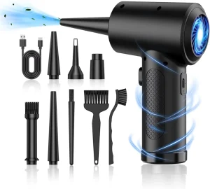 Rechargeable Electric Compressed Air Duster 51000RPM Cordless Air Blower for Keyboards and PCs