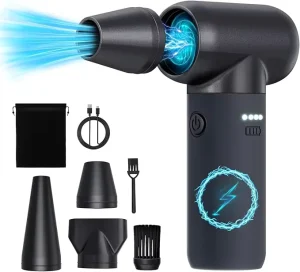 Rechargeable Portable Air Duster Blower with 6000mAh Battery and 3-Gear Adjustment