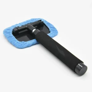 Rectangle Car Glass Windshield Brush Telescopic High Reach Window Cleaner Aluminum EVA Handle 2 Refill Microfiber Pads