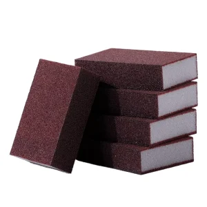Rectangle Emery Sponge, Brown and Black, Bulk Pack, High Absorption, Rust Removal