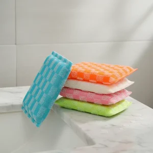 Rectangle High Water Absorption Non-Scratch Kitchen Dishwashing Scrub Sponge