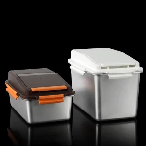 Rectangle Stainless Steel 304 PP Lid Food Safety Freshkeeping Rice Storage Bucket with Customized Logo 10kg