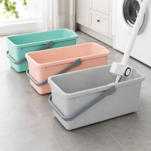 Rectangular PP Plastic Mop Bucket Thickened Large Capacity Floor Cleaning Water Storage Container Factory Supply