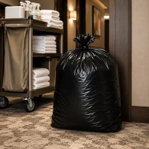 Recyclable Material Trash Bag Large Black Heavy Duty 40 55 60 Gallon Big Size Thick Plastic Garbage Bag