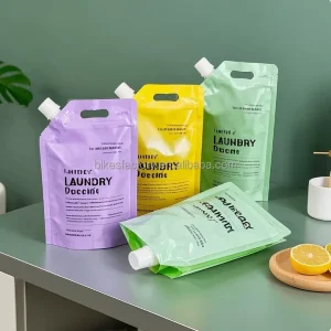 Recyclable Plastic Stand Doypack Liquid Soap 150ml 250ml 500ml 32 Fl Oz Hand Soap & Laundry Detergent with Spout for Face Masks