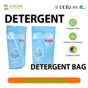 Recyclable Plastic Stand-Up Spout Refill Pouch, 500 mL/1 L/2 L, for Liquid Laundry Detergent and Soap