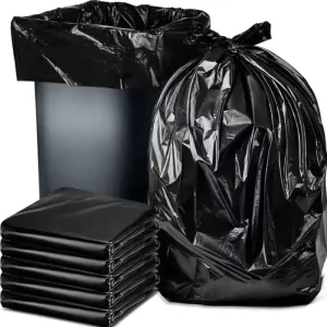 Recycled Black HDPE Leak-Proof Heavy-Duty Reusable Outdoor Yard Waste Storage Bags