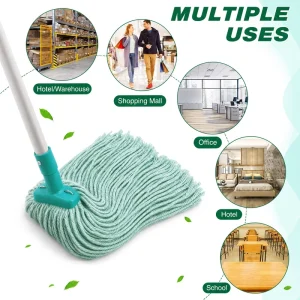 Recycled Cotton Yarn Heavy-Duty Mop Refills 450g 550g Floor Cleaning Dust Mop Head