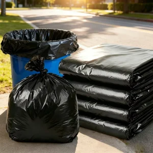 Recycled Leak-Proof Tear-Resistant Bin Liner Trash Bags for Kitchen and Yard Waste