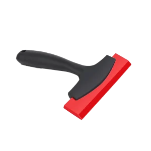 Red Plastic Handle Rubber Blade Beef Tendon Glue Remover Film Wrapping Scraper for Car Care & Seam Treatment
