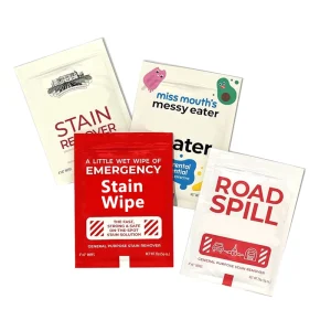 Red Wine Stain Remover for Clothes 25 Wipes for Stubborn Stains on Tablecloth, Carpet, Upholstery and Leather