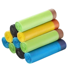 Refuse Sacks Trash Bin Liner Garbage Bag Biodegradable Drawstring Custom Printed Plastic Trash Plastic