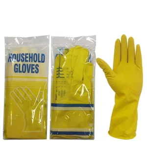Reinforced Latex Household Gloves, Durable, Waterproof, Non-Slip, for Laundry and Dishwashing